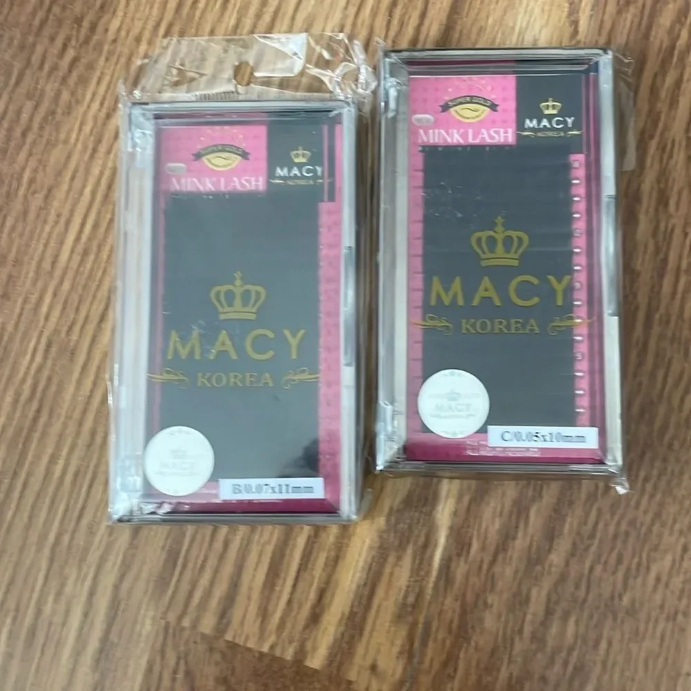 Macy Korea Eyelash Extensions Mink Lashes (Set of 2) B/ 0.07 x11 mm C 0.05 x10mm